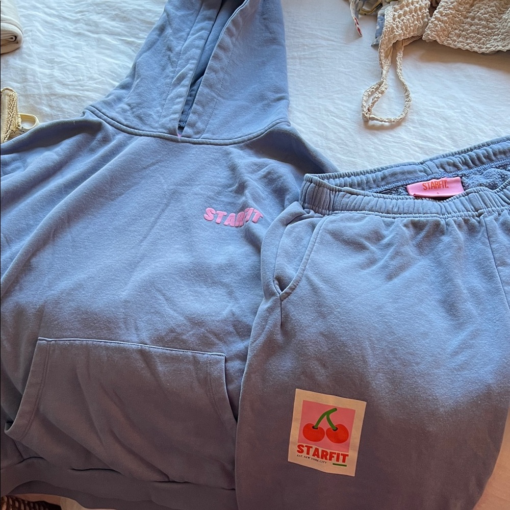 Starfit Cherry Sweatsuit. Sweatshirt M. Sweatpants S.